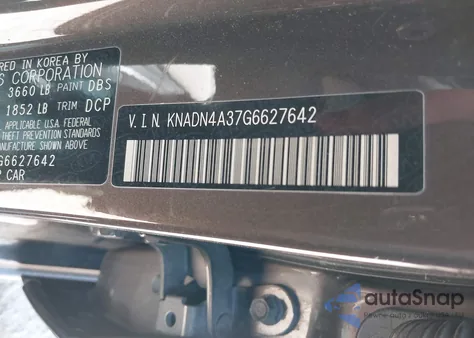 2016 Kia Rio Ex z USA, uszkodzony, nr VIN KNADN4A37G6627642